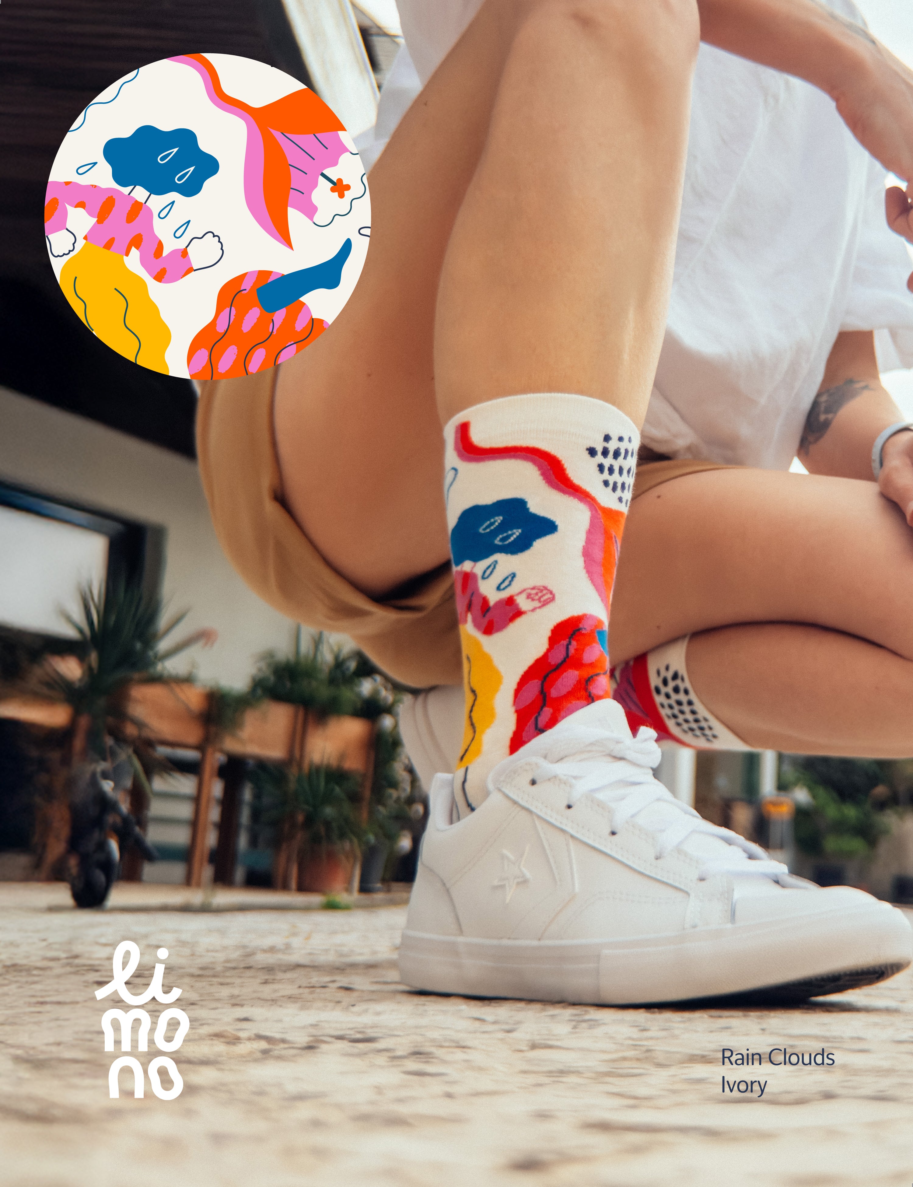 Limono Socks Rain Clouds collection