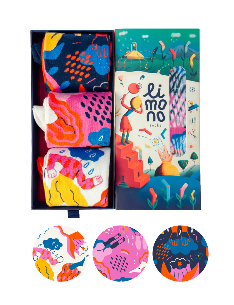 Limono Socks Rain Clouds collection