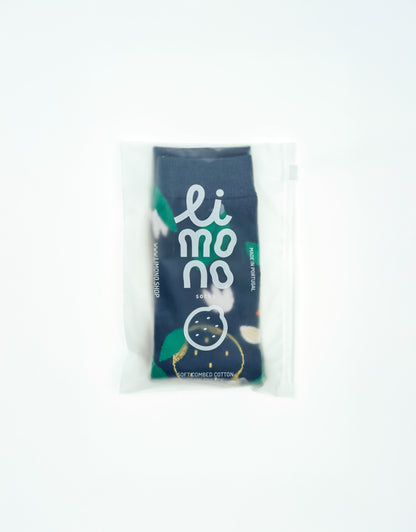 Limono Socks Lemonheads collection. Illustrated socks on trend made in Portugal. Organic combed cotton 