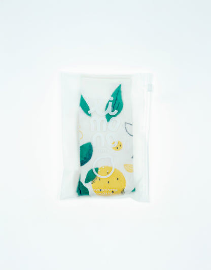 Limono Socks Lemonheads collection. Illustrated socks on trend made in Portugal. Organic combed cotton 