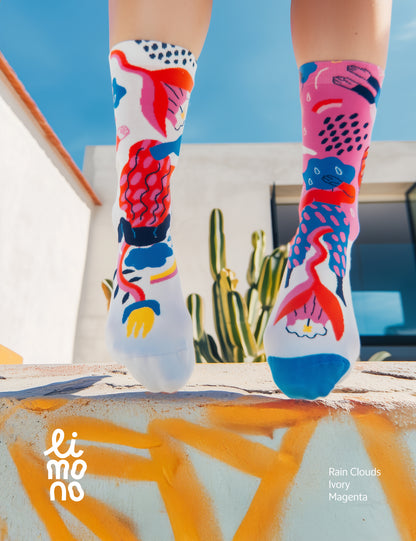 Limono Socks Rain Clouds collection