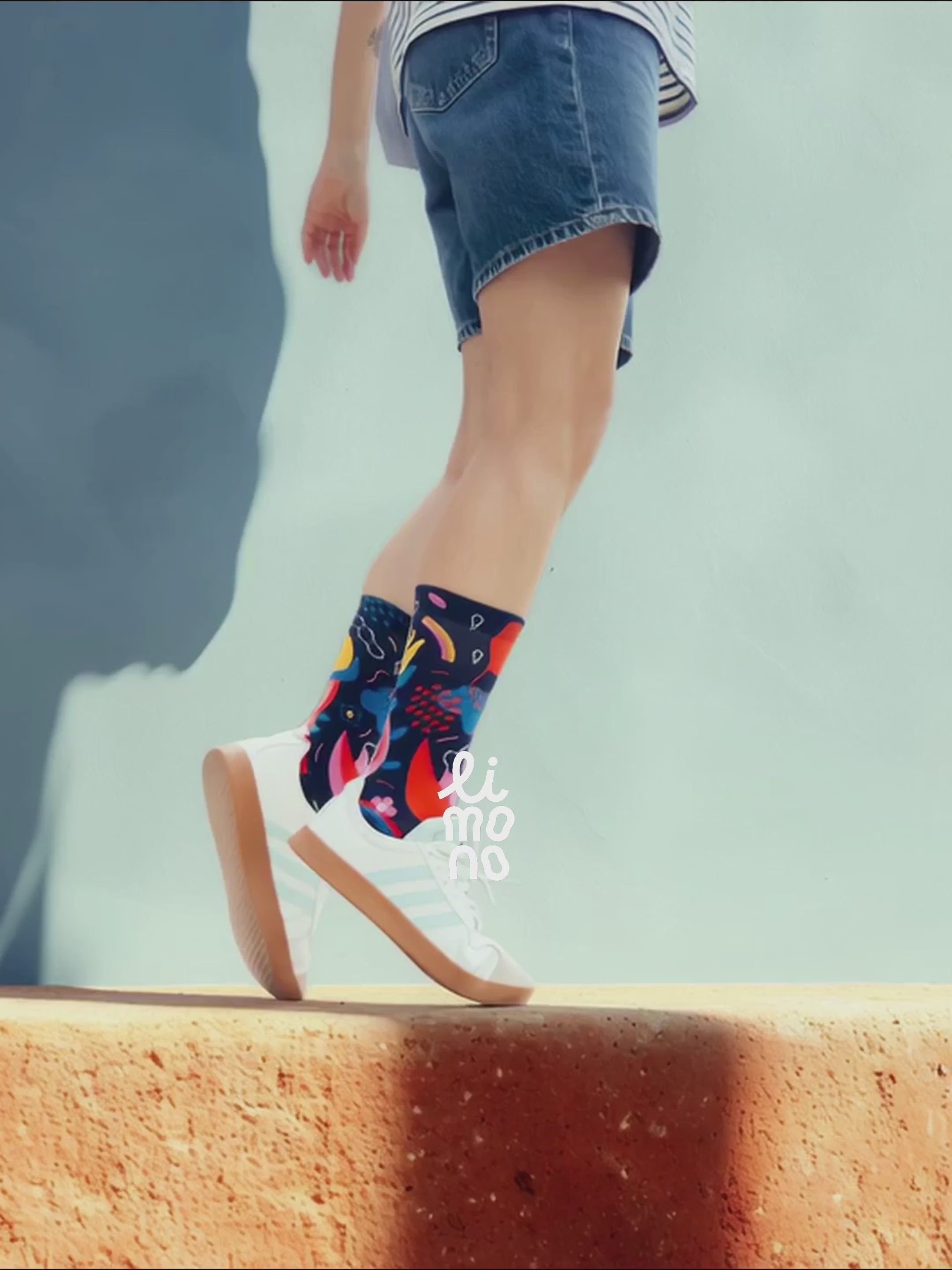 Load video: Limono Socks Rain Clouds collection